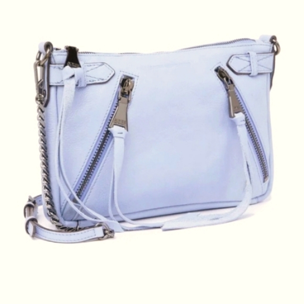 AIMEE KESTENBERG Muse City Slicker Leather Crossbody Bag Periwinkle blue - Picture 3 of 11
